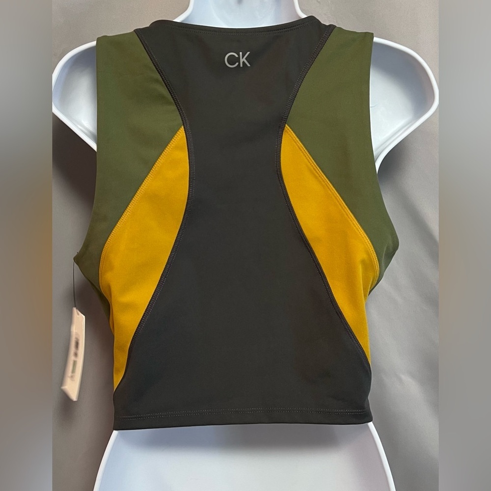 Calvin‎ Klein Performance Embrace Colorblock Cropped Tank Top - Picture 3 of 11